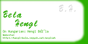 bela hengl business card